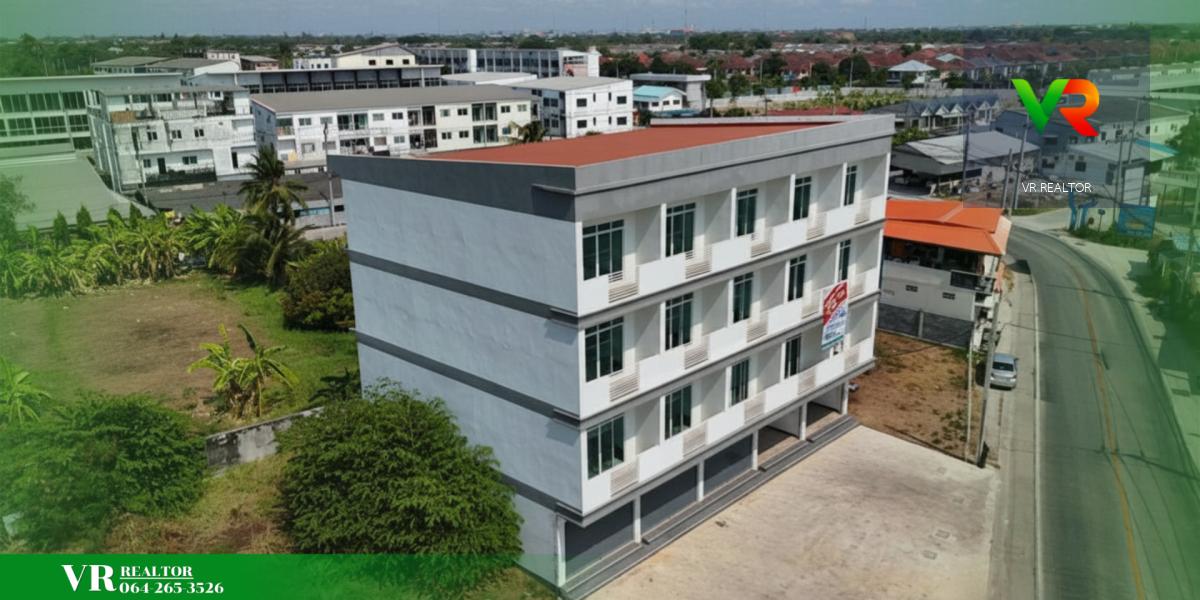 อาคารพาณิชย์สร้างใหม่ 4 ชั้น เริ่มต้นไม่ถึง 4 ล้าน มีจริงในบางใหญ่