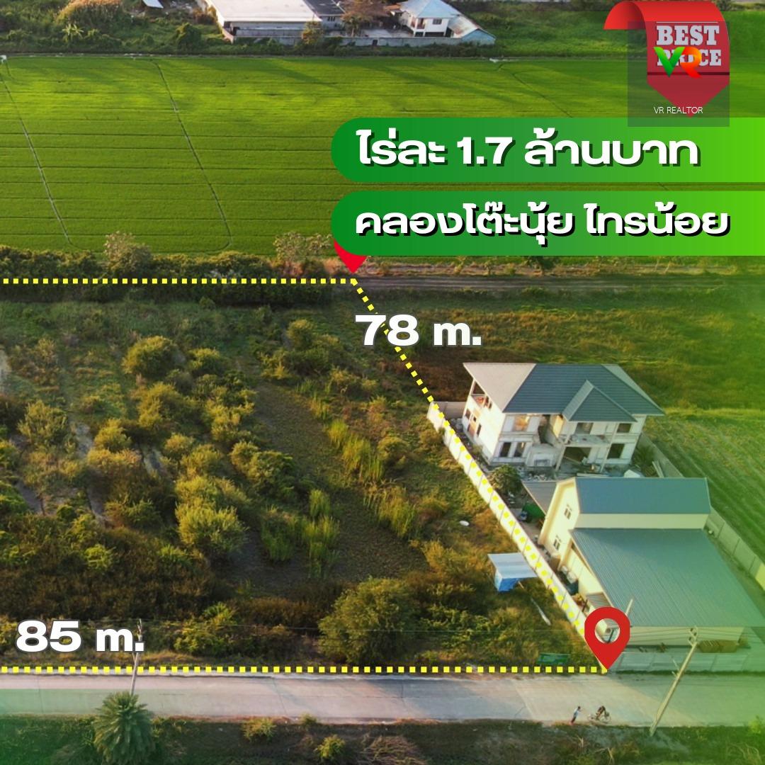 ที่ดินแปลงสวยแบ่งขาย ไทรน้อยติดถนนคอนกรีต น้ำ-ไฟ พร้อม ราคาถูกมาก